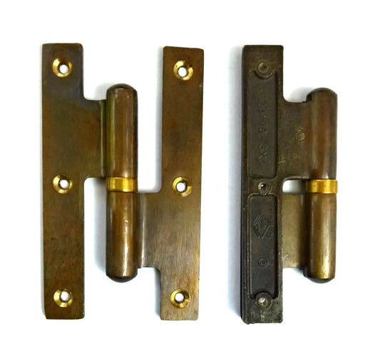 CERNIERA POMELLA IN OTTONE BRONZATO 120x70 CERNIERA PER PORTE IN LEGNO DX/SX