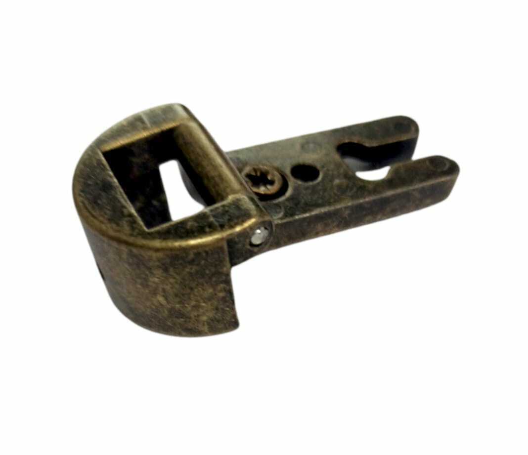 CERNIERA PER MOBILI ANTICHI PER ANTE BRONZATA FORO D.mm.27x16 L.32 ANSELMI 251