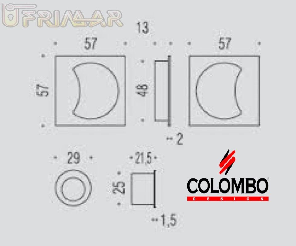 KIT MANIGLIA INCASSO PER PORTE SCORREVOLI COLOMBO ID311 OPEN Q CIECHE CROMO LUC.