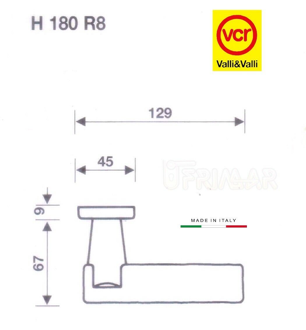 Maniglia porta Valli & Valli La Giara H180 R8 Oro + Verde Valli e Colombo