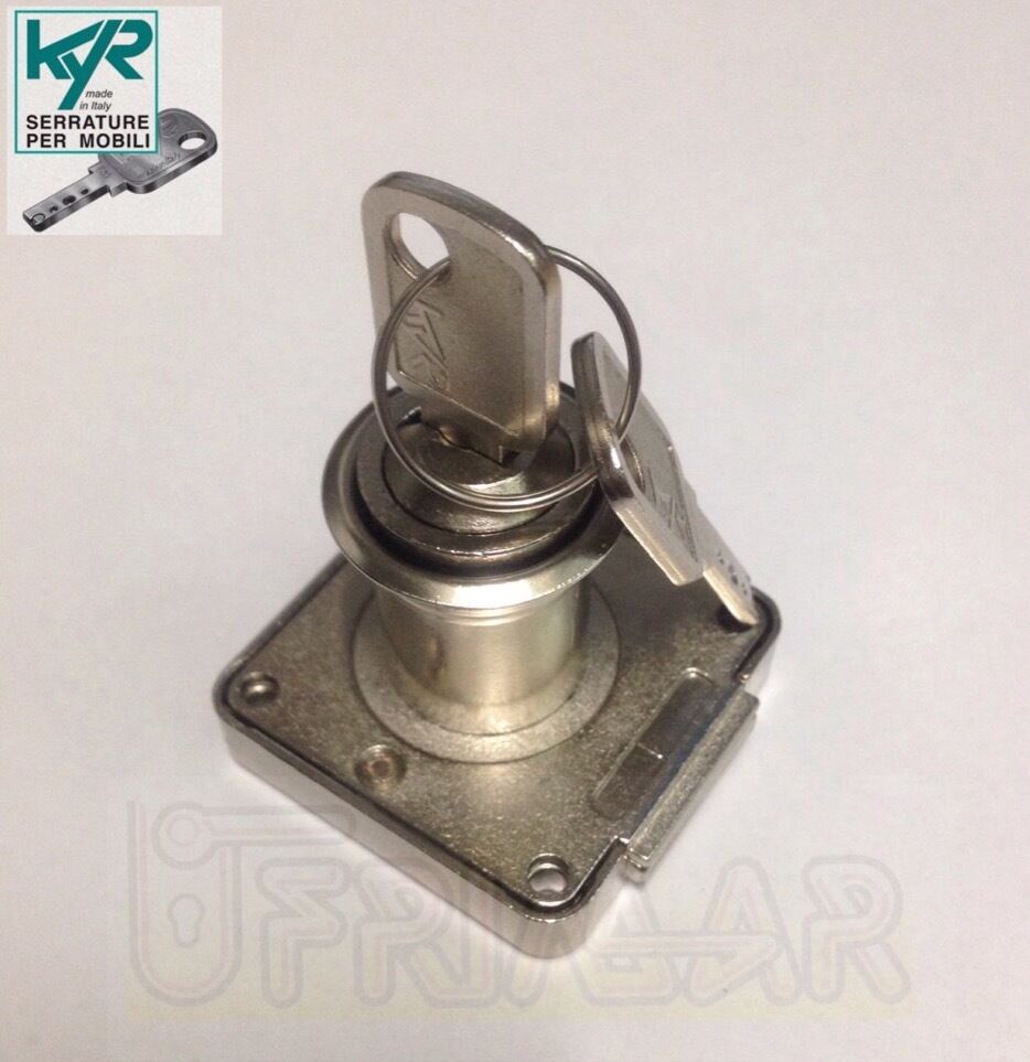 SERRATURA KYR ART.2.19 DA APPLICARE CON CILINDRO H.mm.26/31 D.19 PER CASSETTI