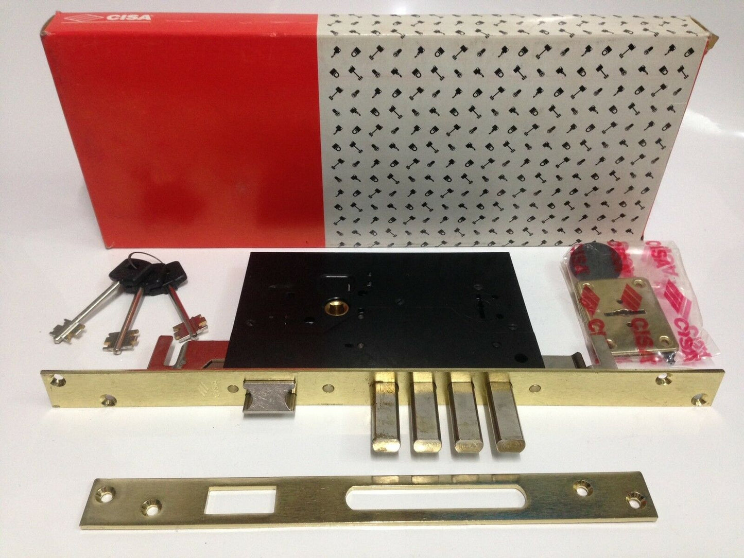 SERRATURA CISA 57265 - 60 DA INFILARE DOPPIA MAPPA CON SCROCCO - ENTRATA mm.60