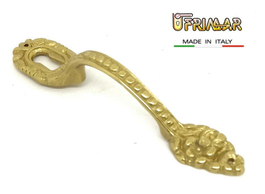 MANIGLIA PER MOBILI ANTICHI mm.117x23 OTTONE LUCIDO MANIGLIA PER ANTA BESANA