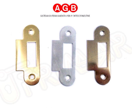 INCONTRO FRONTALE PER SERRATURA PATENT AGB MEDIANA B0100009 mm.22x82 VARIE FINIT