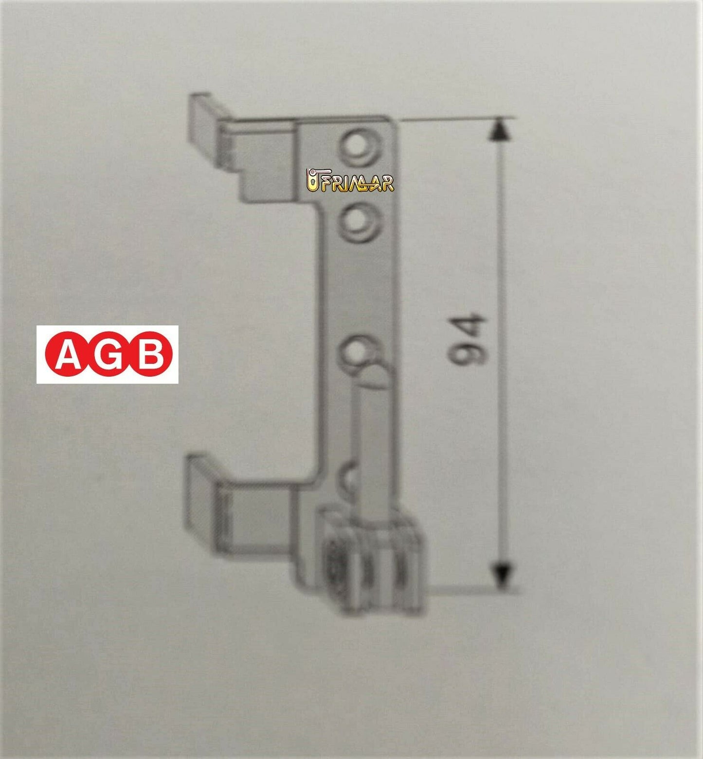 Supporto cerniera Destra AGB A342030709 finestra anta ribalta 01619533 battuta20
