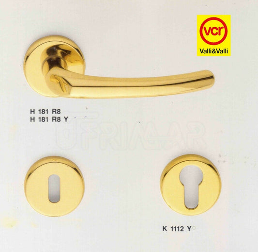 Maniglia porta Valli e Valli Campanella H181 R8 Ottone lucido Valli & Colmbo VCR