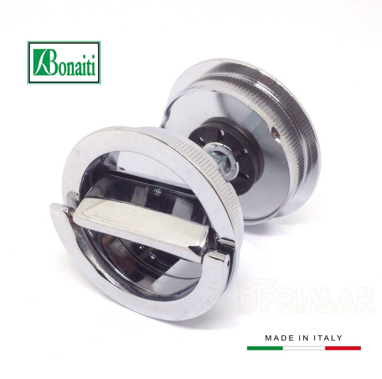 Kit maniglie incasso Bonaiti MTV con anello e emergenza Cromo Lucido D.mm.48