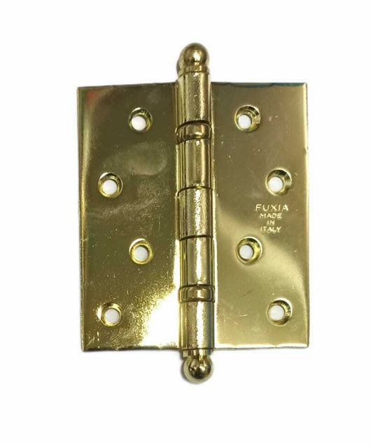 CERNIERA PER PORTA IN LEGNO CON CUSCINETTI 4x3,5" mm.102x89 FERRO OTTONATO FUXIA