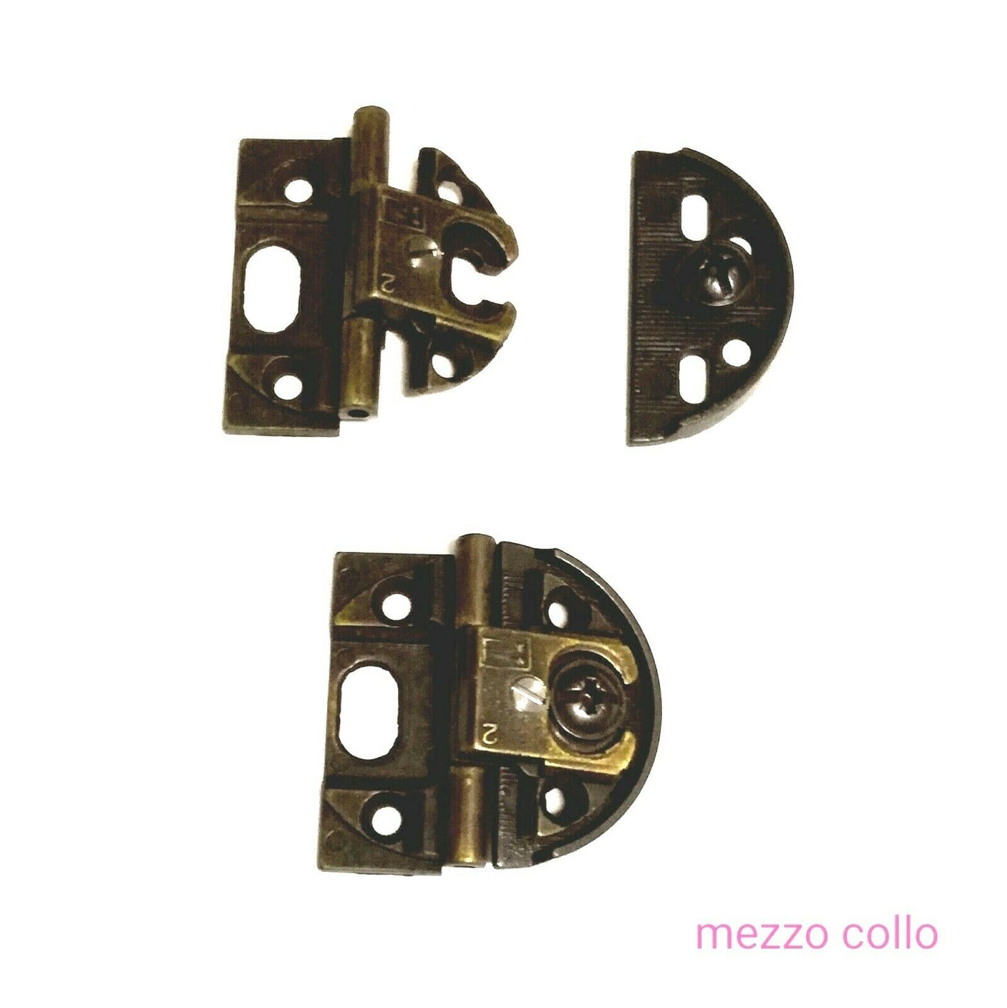 CERNIERE PER MOBILI ANTICHI BRONZATA 40x40 CON BATTUTA + BASETTA ANSELMI 241
