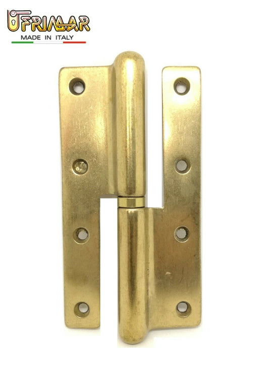 CERNIERA POMELLA IN OTTONE 140x75 CERNIERA PER PORTA IN LEGNO DESTRA PIANA