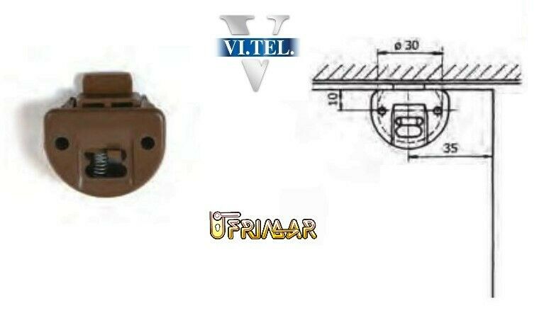 Kit per ante scorrevoli incasso foro 30 scorrevole plastica + catenaccio a molla