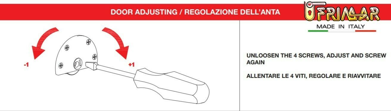 Kit per ante scorrevoli sovrapposte Terno art. 639 + 650 portata Kg.40 foro 35