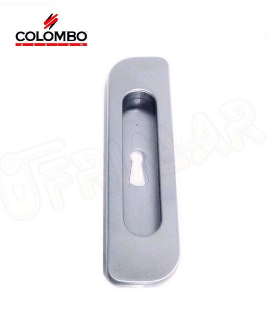 MANIGLIA INCASSO PER PORTE SCORREVOLI COLOMBO CD311CF CROMO SAT. CON FORO CHIAVE