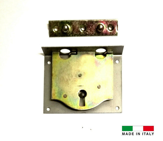 SERRATURA PER BAULI ENTRATA mm.40 SERRATURE PER CASSE 2 GANCI MOBILI IN LEGNO