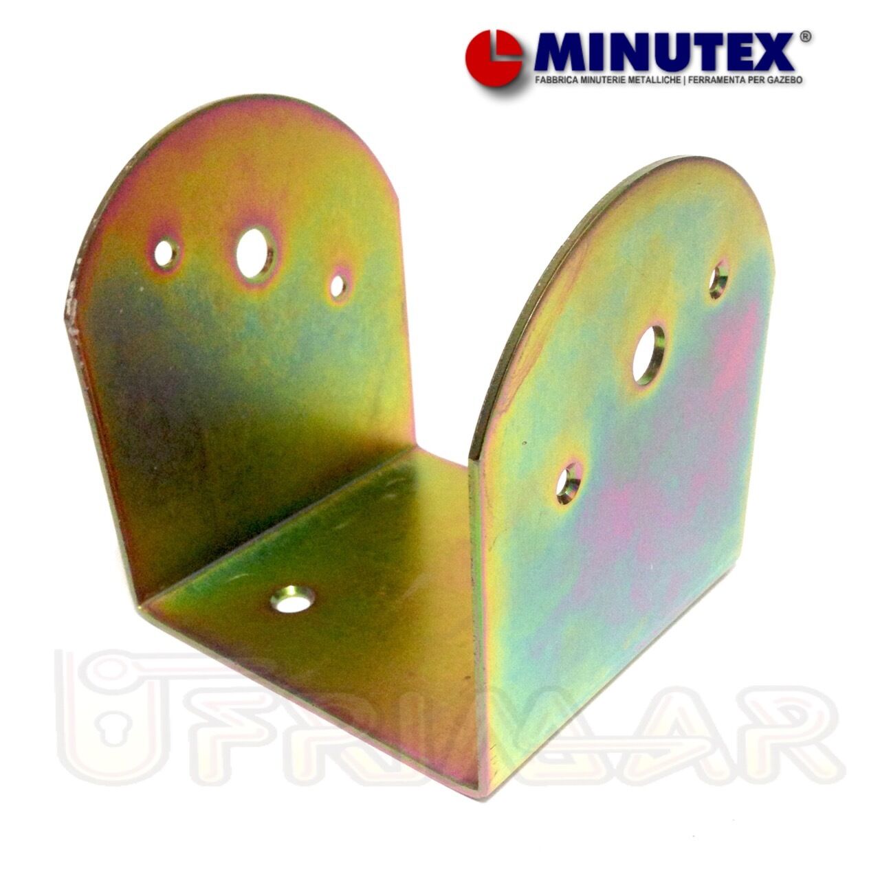 Staffa Supporto a U mm.90x90x95 per Montaggio Travi Lamellari a Muro e Pilastri