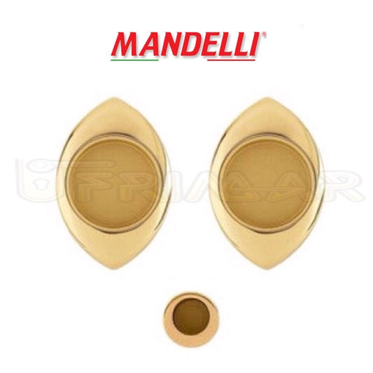 KIT MANIGLIE INCASSO PER PORTE SCORREVOLI MANDELLI CLIP 368T (03L) ORO LUCIDO
