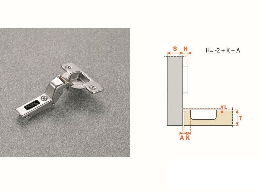 CERNIERA SALICE C2A4P99 FORO mm.35 BATTUTA INTERNA COLLO 18 SENZA MOLLA A SCATTO