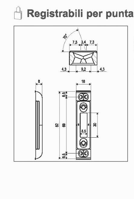 Incontro registrabile per puntali 1 foro AGB A480100154 A4 18x8 ex. A200170104