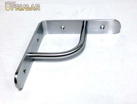REGGIMENSOLA REGGI MENSOLE mm.150x150 IN OTTONE PESANTE CROMATO SATINATO