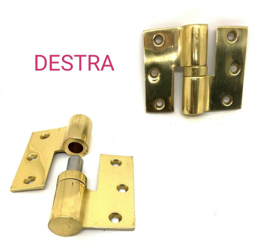 CERNIERA POMELLA IN OTTONE PER ASCENSORI mm.60x75 POMELLES PER PORTA ASCENSORE