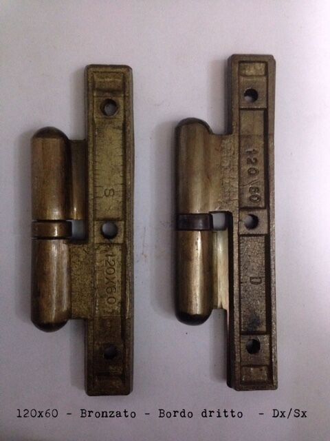 CERNIERA POMELLA IN OTTONE 120x60 PER PORTE IN LEGNO DX/SX BRONZATO BORDO DRITTO