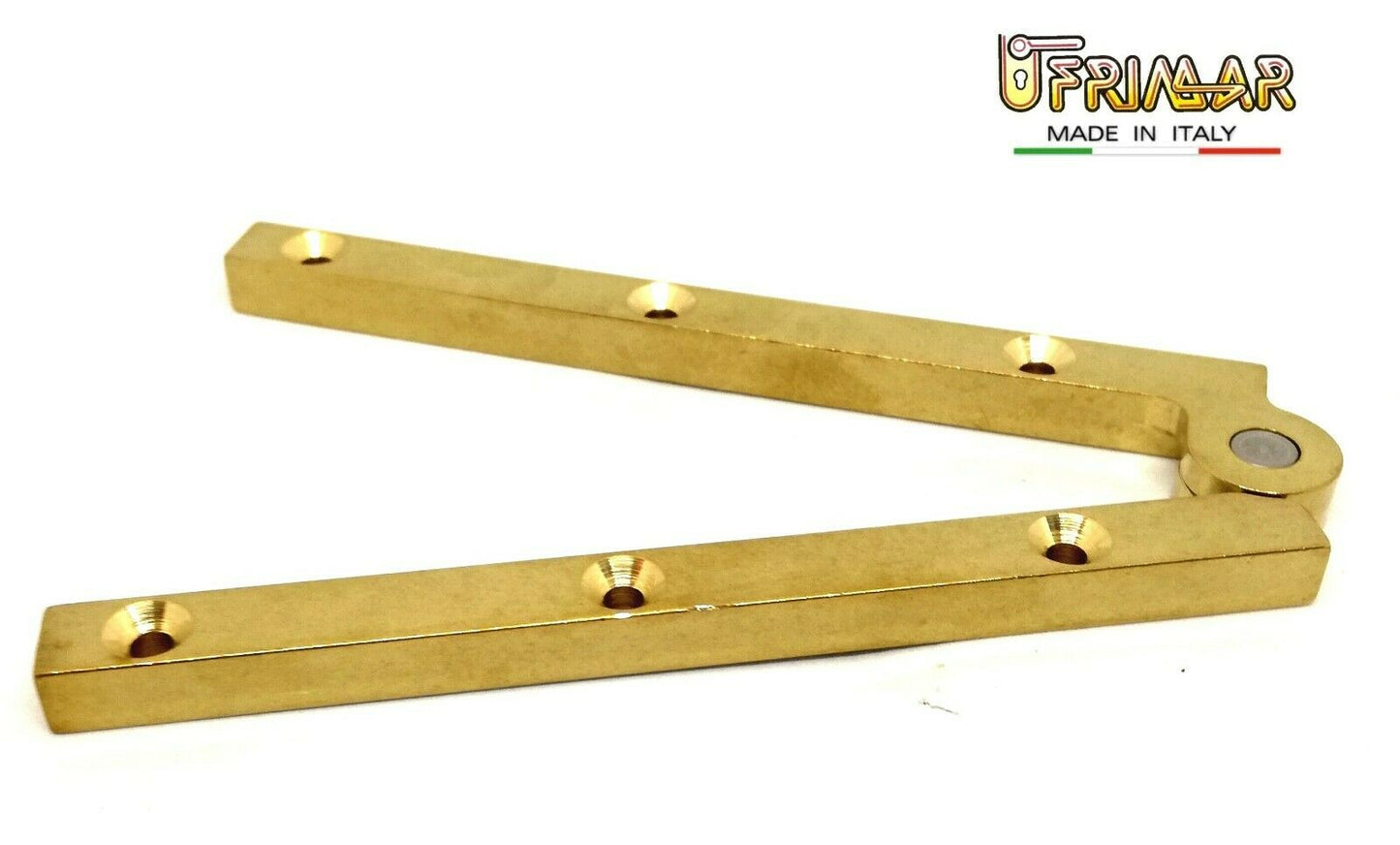 CERNIERA PER MOBILE PER ANTE A COMPASSO mm.125x34 OTTONE PIENO PER ANTA A LIBRO