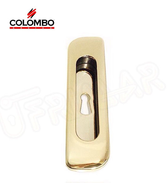 MANIGLIA INCASSO PER PORTE SCORREVOLI COLOMBO CD311CF OTTONE L. CON FORO CHIAVE