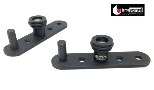 Coppia guida superiore per ante scorrevoli sovrapposte Terno 676 674