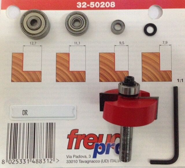 FRESA FREUD PRO HM 32-50208 PER INTAGLI VARIE BATTUTE CON SET 4 CUSCINETTI