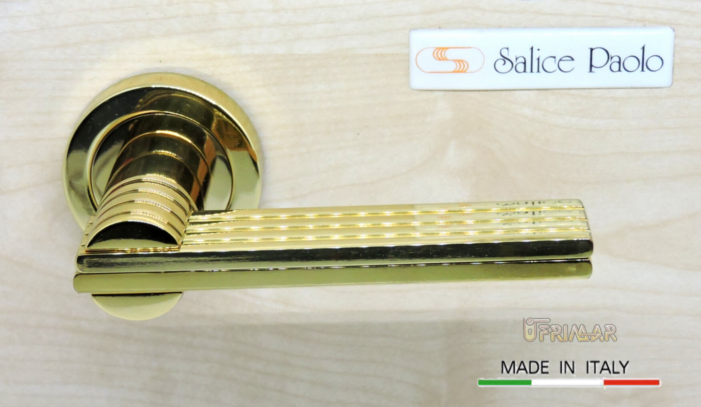 MANIGLIA PER PORTA SALICE PAOLO ORCHIDEA 4455 Ottone lucido PAOLO BRUSA