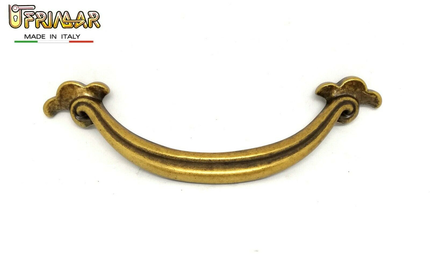 MANIGLIA CLASSICA PER MOBILI ANTICHI Interasse mm.96 BRONZO ORO TENTORI