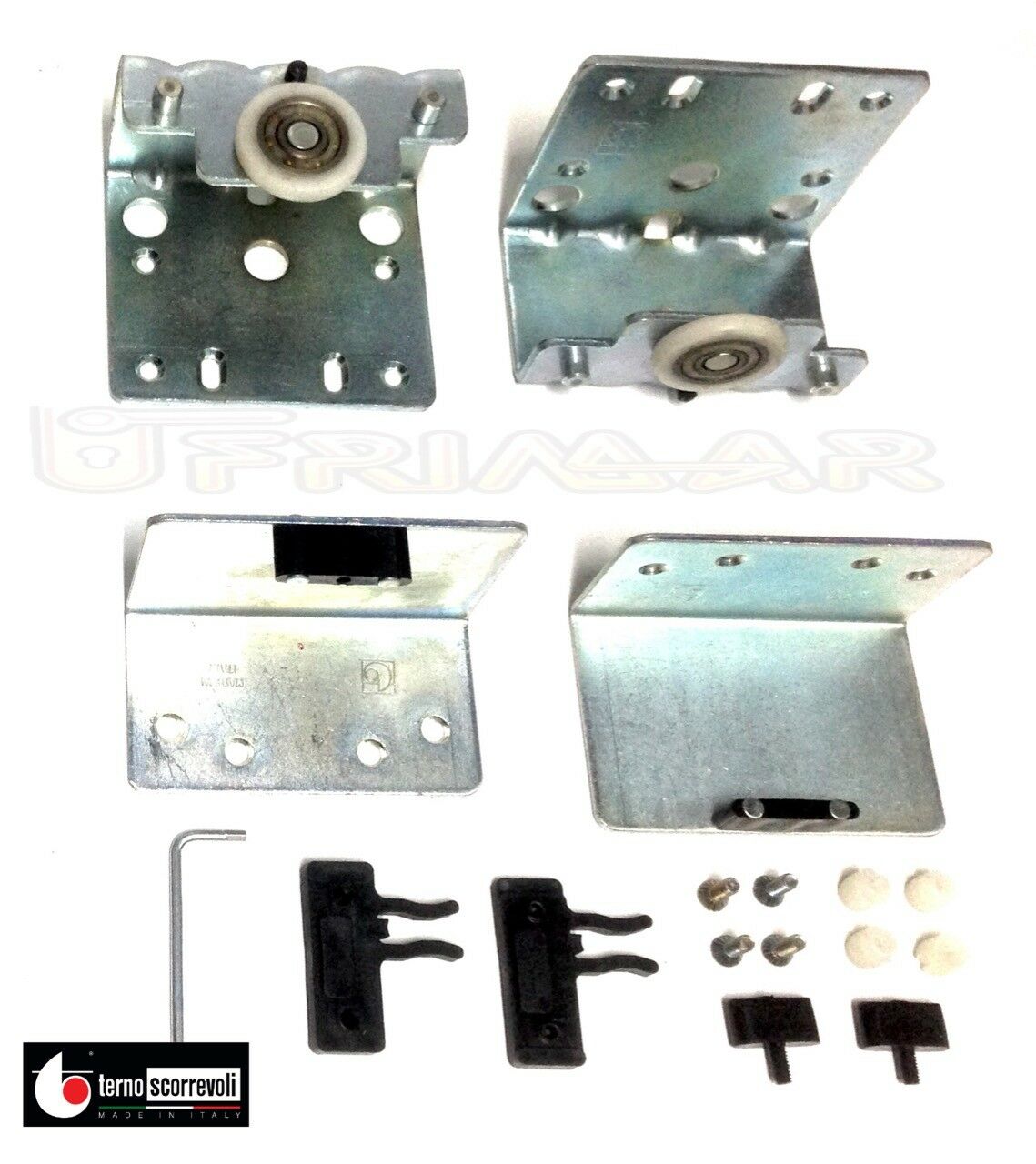 Guarnitura Terno 1013/1017 per ante scorrevoli posizione frontale spess. 28 mm