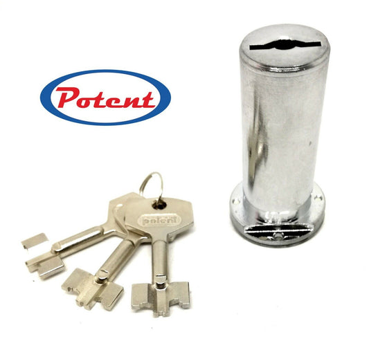 CILINDRO POTENT RICAMBIO SERRATURA A POMPA 596/5 SPESS. PORTA CM.5 VECCHIA SERIE