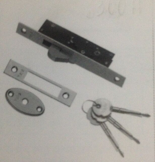 SERRATURA YALE DA MONTANTE CHIAVE A CROCE E.mm.20 SERIE 6300 gancio o catenaccio