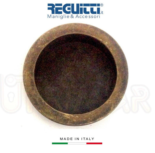 Maniglia incasso porte scorrevoli Reguitti 524 PI Ottone Antico senzaforo chiave