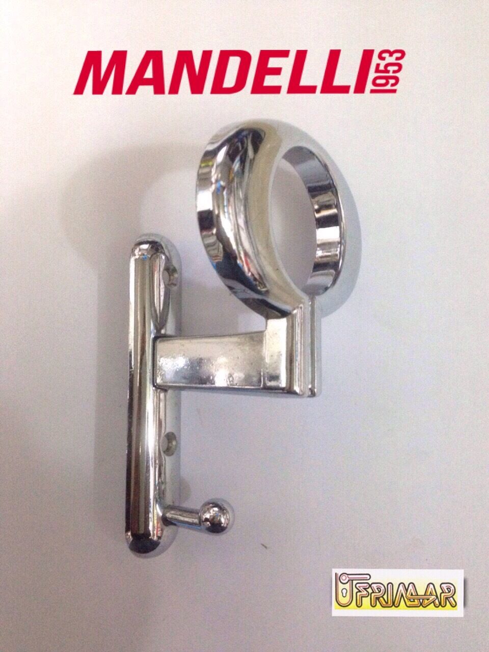 APPENDIABITO A MURO MANDELLI MADE IN ITALY CROMO LUCIDO 2 POSTI SERIE LUSSO