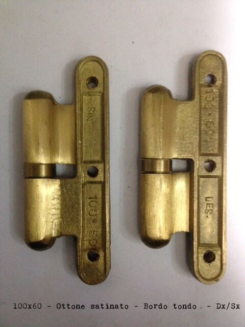 CERNIERA POMELLA IN OTTONE 100X60 PER PORTE IN LEGNO DX/SX - OTTONE SATINATO
