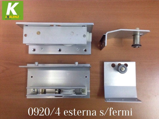 GUARNITURA 0920/4 KOBLENZ PER ANTA ESTERNA SCORREVOLE PORTATA KG.50 PER ARMADI