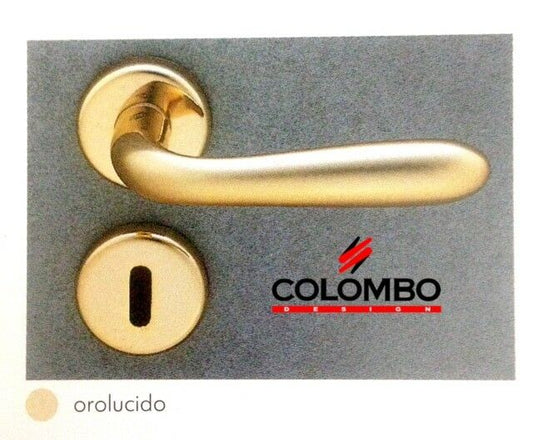 MANIGLIA PER PORTA COLOMBO DESIGN ROBOT CD41R OTTONE LUCIDO PER PORTE INTERNE