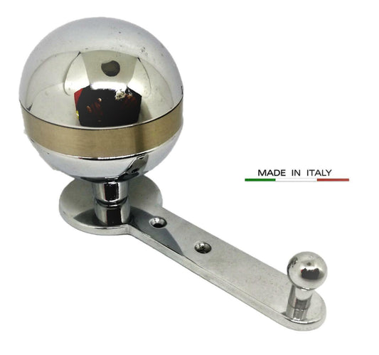 APPENDIABITO A MURO MADE IN ITALY CROMO LUCIDO E INSERTO SATINATO 2 POSTI