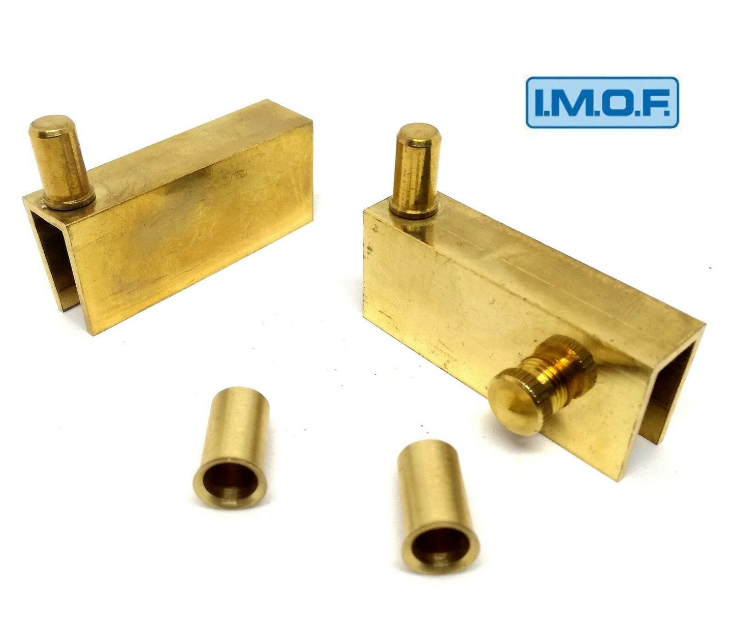 CERNIERA PER VETRI A MORSETTO IN OTTONE IMOF SPESS. MAX VETRO mm.10 COPPIA DX/SX