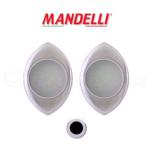KIT MANIGLIE INCASSO PER PORTA SCORREVOLE MANDELLI CLIP 368T (26D) CROMO SAT.
