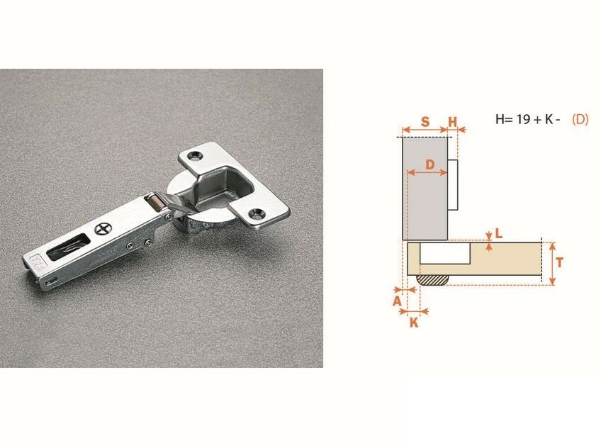 CERNIERA SALICE FAA CFA7A99 FORO mm.40 A SORMONTO COLLO 0 CON MOLLA A SCATTO