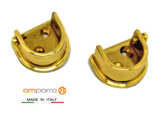 REGGITUBO LATERALE IN OTTONE SUPPORTO TUBO DA mm.25 CON VITE LATERALE Dx e Sx