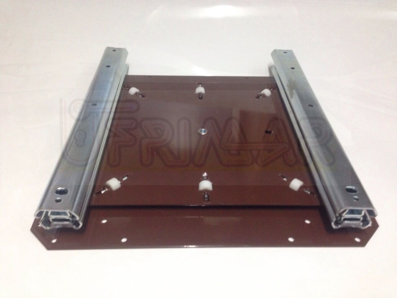 PIASTRA GIREVOLE DOPPIA ESTRAZIONE - RIPIANO mm.320x320 SU RULLI IN NYLON