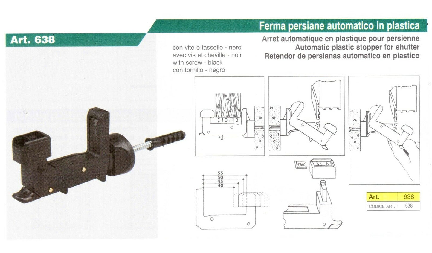 FERMA PERSIANE TOP GRILLO IN RESINA AUTOMATICO ORIGINALE FERMAPERSIANA FINESTRA