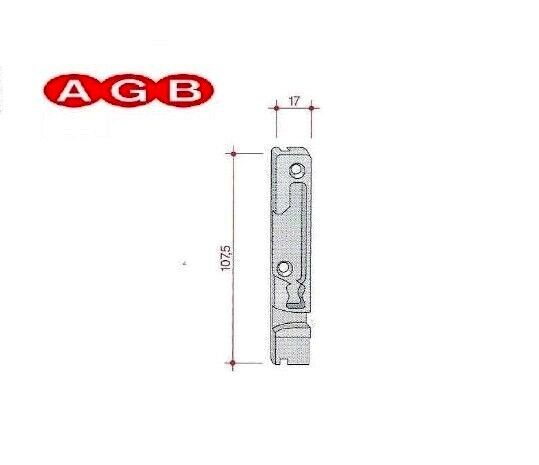 Incontro anta ribalta AGB A200172201 53507001 Dx per infissi PVC DESTRO