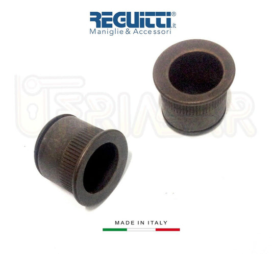 Maniglia trascinamento incasso porte scorrevoli Reguitti 525 Ottone Antico D.25