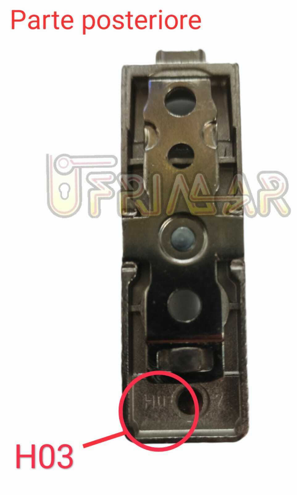 BASE PER CERNIERA SALICE BAP3R39 H.mm.3 A INNESTO RAPIDO REGOLABILE