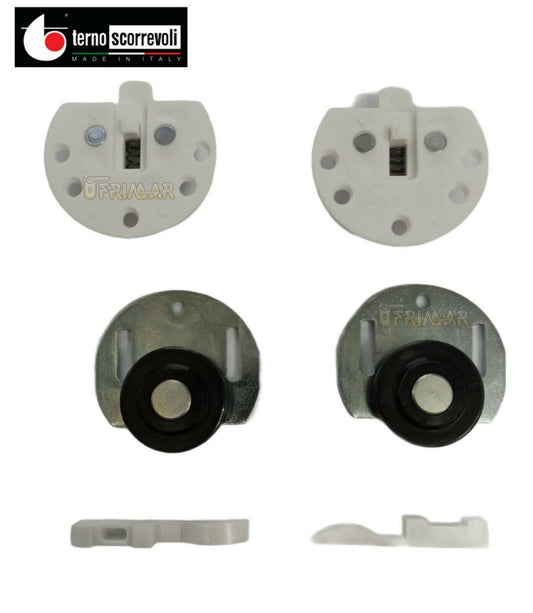 Kit per ante scorrevoli sovrapposte Terno art. 639 + 643 portata Kg.20 foro 35